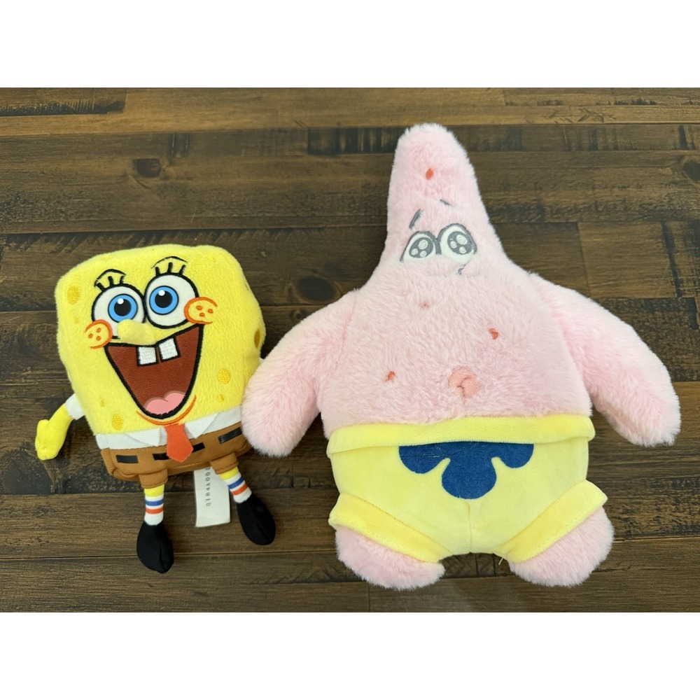 Nickelodeon Ty Sponge Bob Squarepants & Patrick Stuffed Plush
